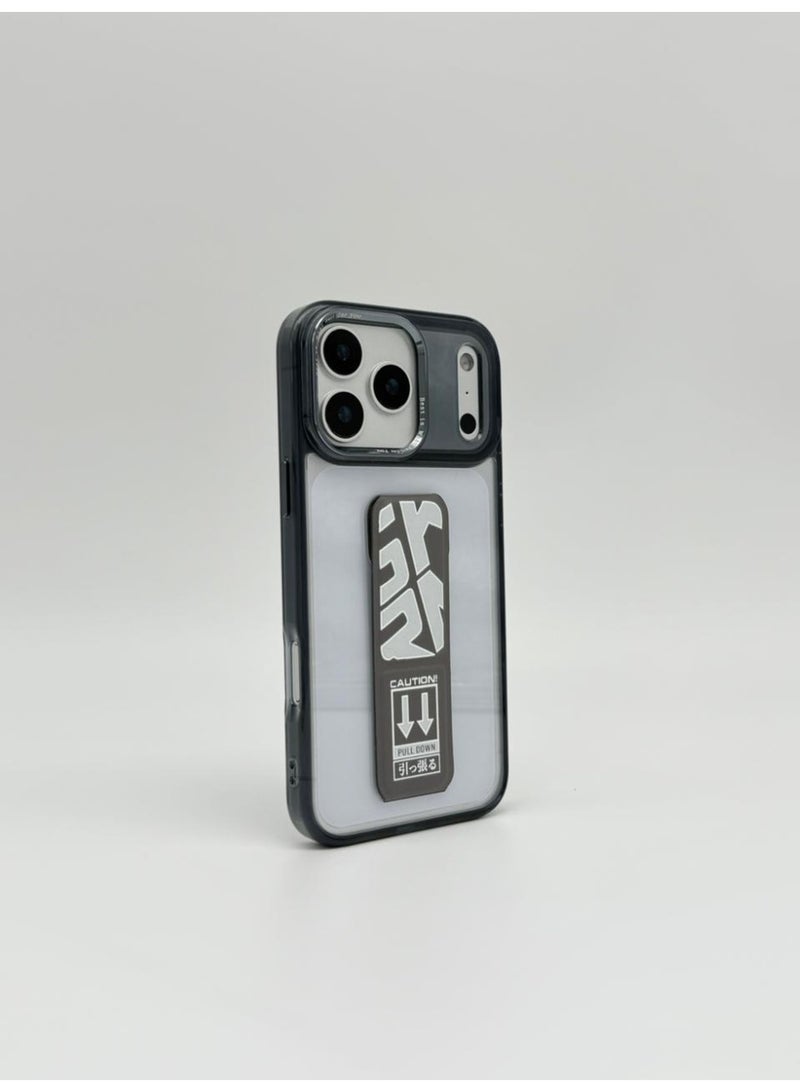 general Mocome Premium Kickstand Case for iPhone 17 Pro – Slim Shockproof Protective Cover with Integrated Pull-Down Stand & Magnetic Compatibility - Image 2